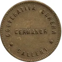 1 Peseta - Cooperativa Obrera Germanor
