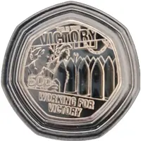 50 Pence - Charles III Working for Victory