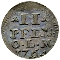 2 Pfennig - Frederick V of Denmark