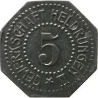 5 Pfennig - Heldrungen Gewerkschaft Heldrungen II