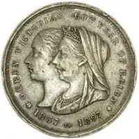 Medalet - Victoria Diamond Jubilee, Tamworth, silver