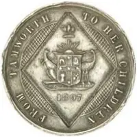 Medalet - Victoria Diamond Jubilee, Tamworth, silver