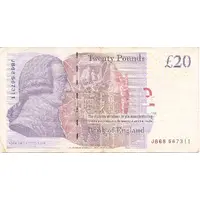 20 Pounds - Elizabeth II Adam Smith, paper