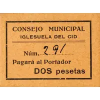 2 Pesetas Iglesuela del Cid