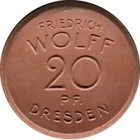 20 Pfennig - Dresden Friedrich Wolff