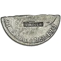 4 Shillings 11/2 Pence Type I countermark on Mexican 8 Reales of Carl IV