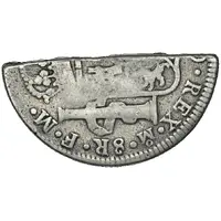 4 Shillings 11/2 Pence Type I countermark on Mexican 8 Reales of Carl IV