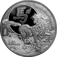 Round - 1 Ounce Silver Year of the Horse - ABC Bullion