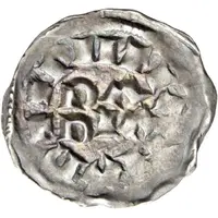 Denier - Lothair II Pavia mint