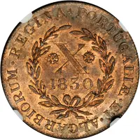 10 Réis - Maria II London mint