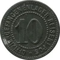 10 Pfennig - Reisen in Posen Offiziergefangenenlager