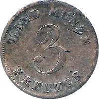 3 Kreuzers - Ernest I