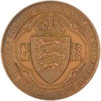 Medal - George V Victoria College, St. Helier, bronze