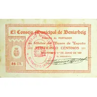 25 Céntimos Beniarbeig