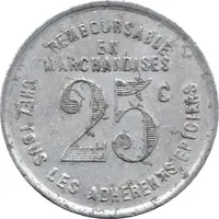 25 centimes - Chambre syndicale des épiciers détaillants - Dax [40]