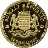 20 Shillings Elephant, Gold