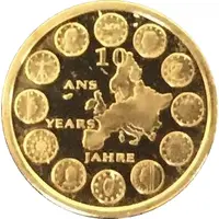 10 years of the Euro gold