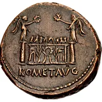 As - Augustus ROM ET AVG, altar of Gauls