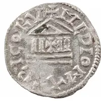 Denier - Lothair I Metz mint, temple