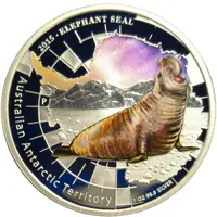 1 Dollar - Elizabeth II 4th Portrait - Elephant Seal