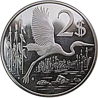 2 Dollars - Elizabeth II 2nd portrait, silver