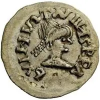 1/4 Siliqua In the name of Justin I and Theoderic, Sirmium, retrograde S with flat bust