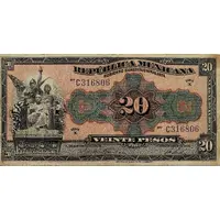 20 Pesos República Mexicana - Gobierno Constitucionalista