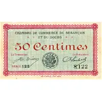 50 Centimes - Chambre de Commerce de Besançon et du Doubs 25