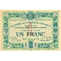 1 Franc - Chambre de Commerce d'Evreux 57