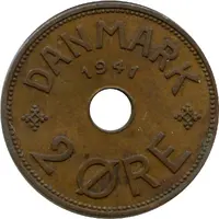 2 Øre - Christian X