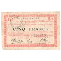 5 Francs - Hauteville