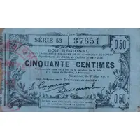 50 Centimes - Départements du Nord, de l'Aisne et de l'Oise