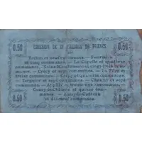 50 Centimes - Départements du Nord, de l'Aisne et de l'Oise