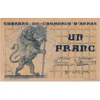 1 Franc - Chambres de Commerce d'Arras
