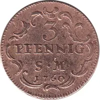 3 Pfennigs - John Frederick Charles of Ostein