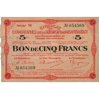 5 Francs - Montmédy 55