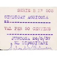 50 Céntimos Juncosa de les Garrigues