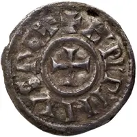 Denier - Pepin II Limoges mint, two crosses