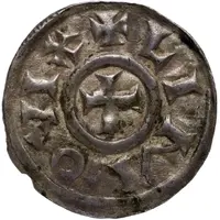 Denier - Pepin II Limoges mint, two crosses