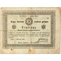 1 Forint Almásy bankó