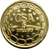 5 Dollars - Confederate States Restrike