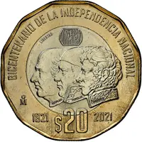 20 Pesos Bicentenary of the Independence of Mexico