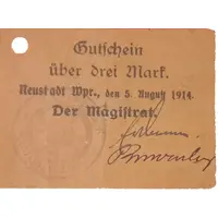 3 Mark Neustadt in Westpreußen