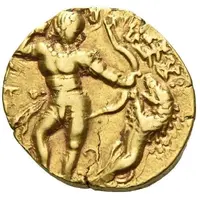 Dinar - Kumaragupta I Lion Slayer, Right