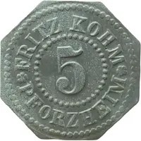5 Pfennigs - Pforzheim Fritz Kohm