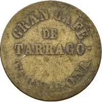 2 Reales "50 Centimos" - Gran Café de Tarragó