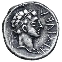 Denarius - Juba II and Cleopatra Selene Caesarea