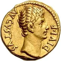 Aureus - Augustus IMP XII ACT, Apollo