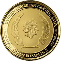 10 Dollars - Elizabeth II Blue Girdled Angelfish