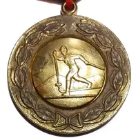 Medal - Skier skates to the left